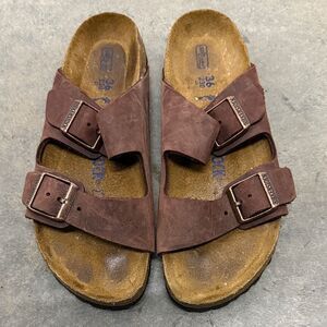 Birkenstock Dark Brown Leather Sandals